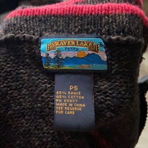 knitted random colors squiggle sweater